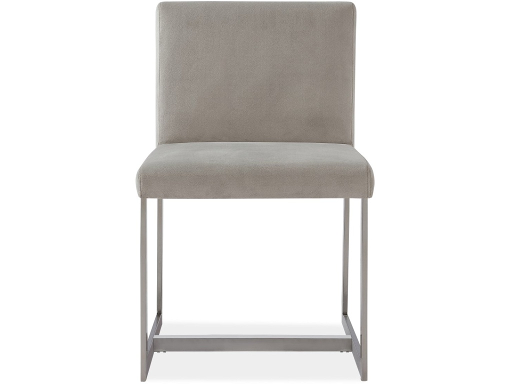Eliza Upholstered Dining Chair in Dove and Brushed Stainless Steel - image 4