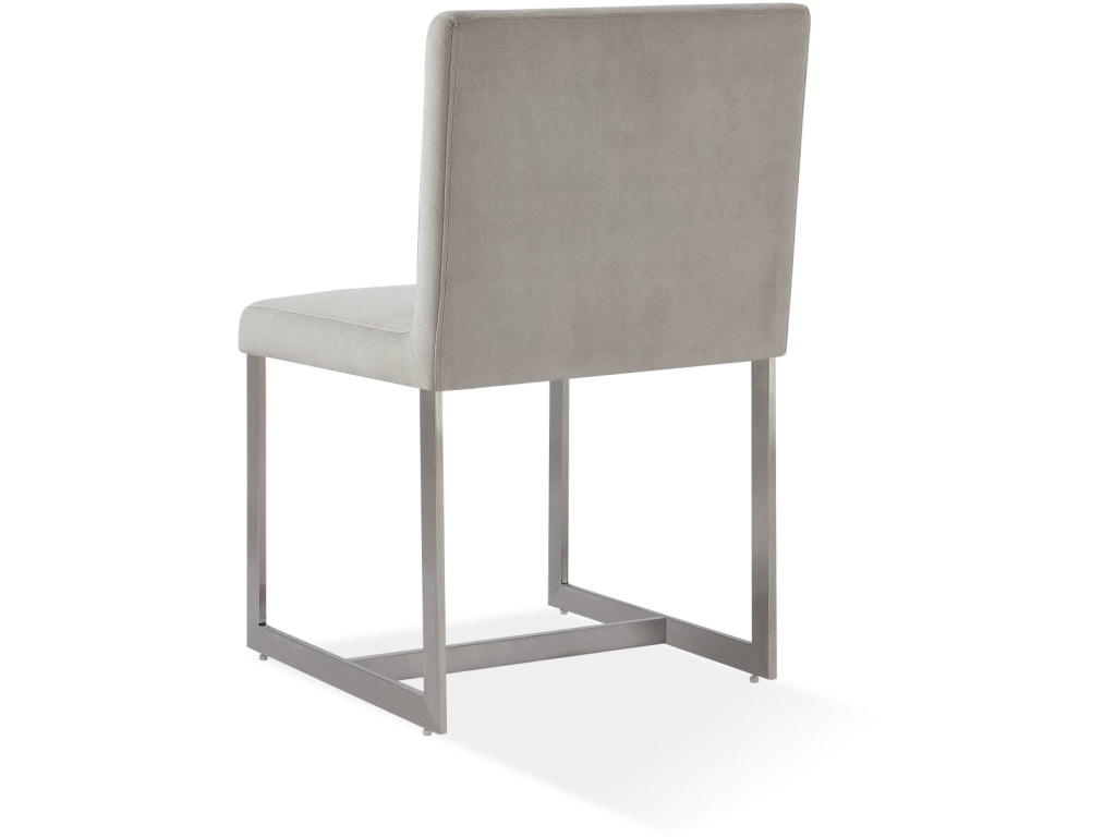 Eliza Upholstered Dining Chair in Dove and Brushed Stainless Steel - image 5
