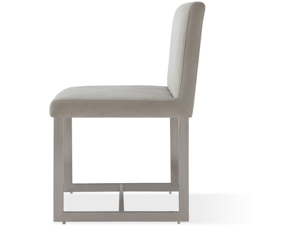 Eliza Upholstered Dining Chair in Dove and Brushed Stainless Steel - image 6