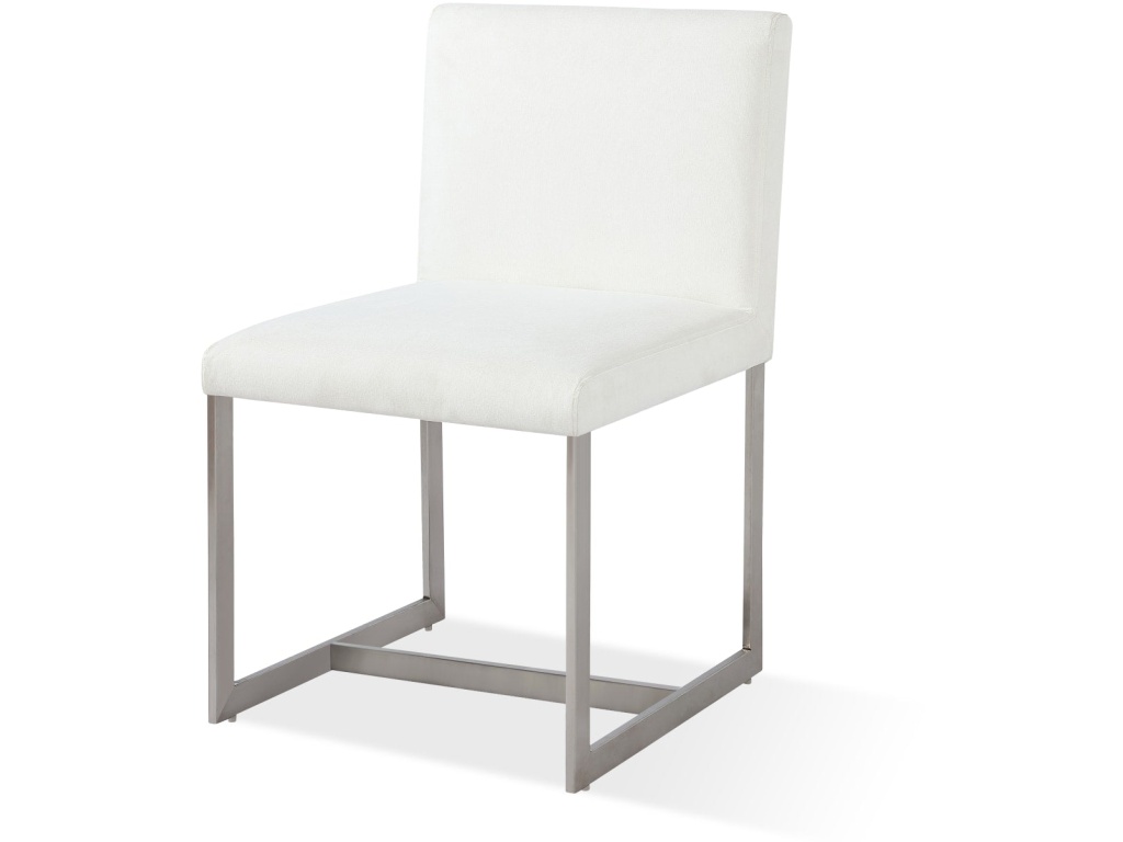 Eliza Upholstered Dining Chair in Pearl and Brushed Stainless Steel - image 5