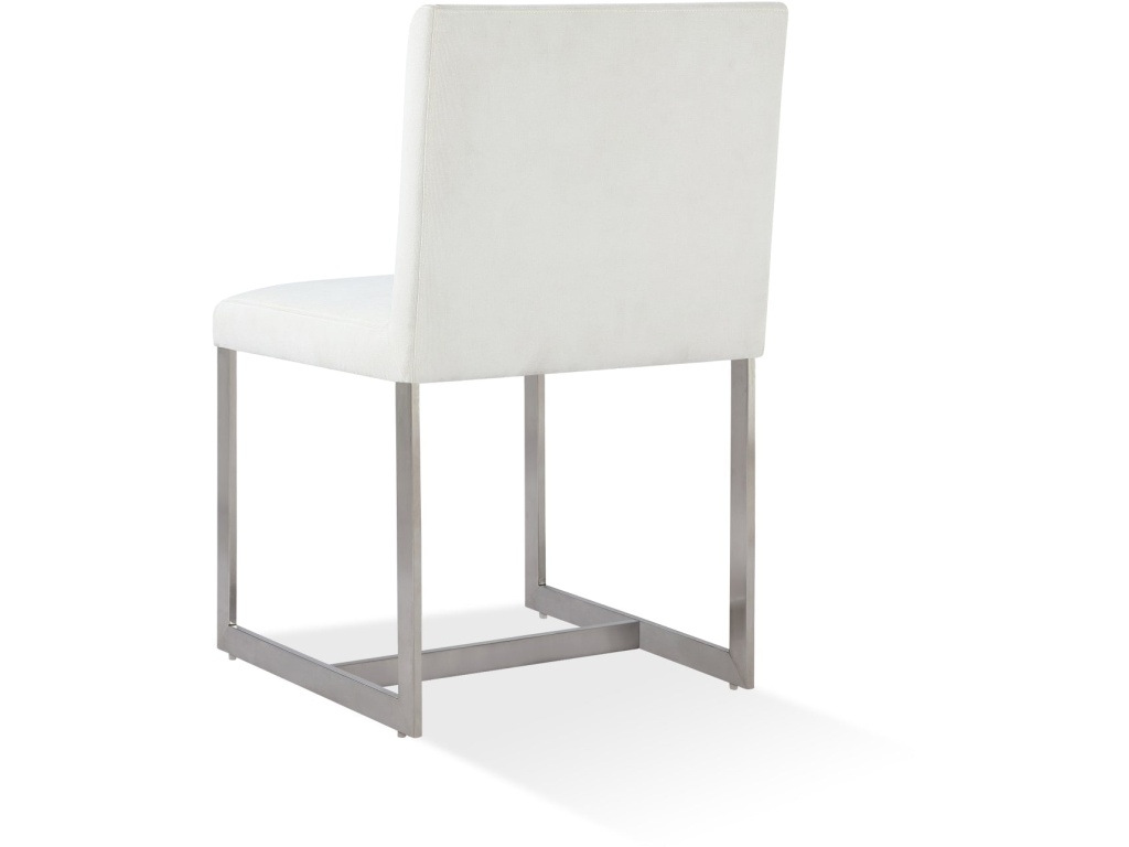 Eliza Upholstered Dining Chair in Pearl and Brushed Stainless Steel - image 6