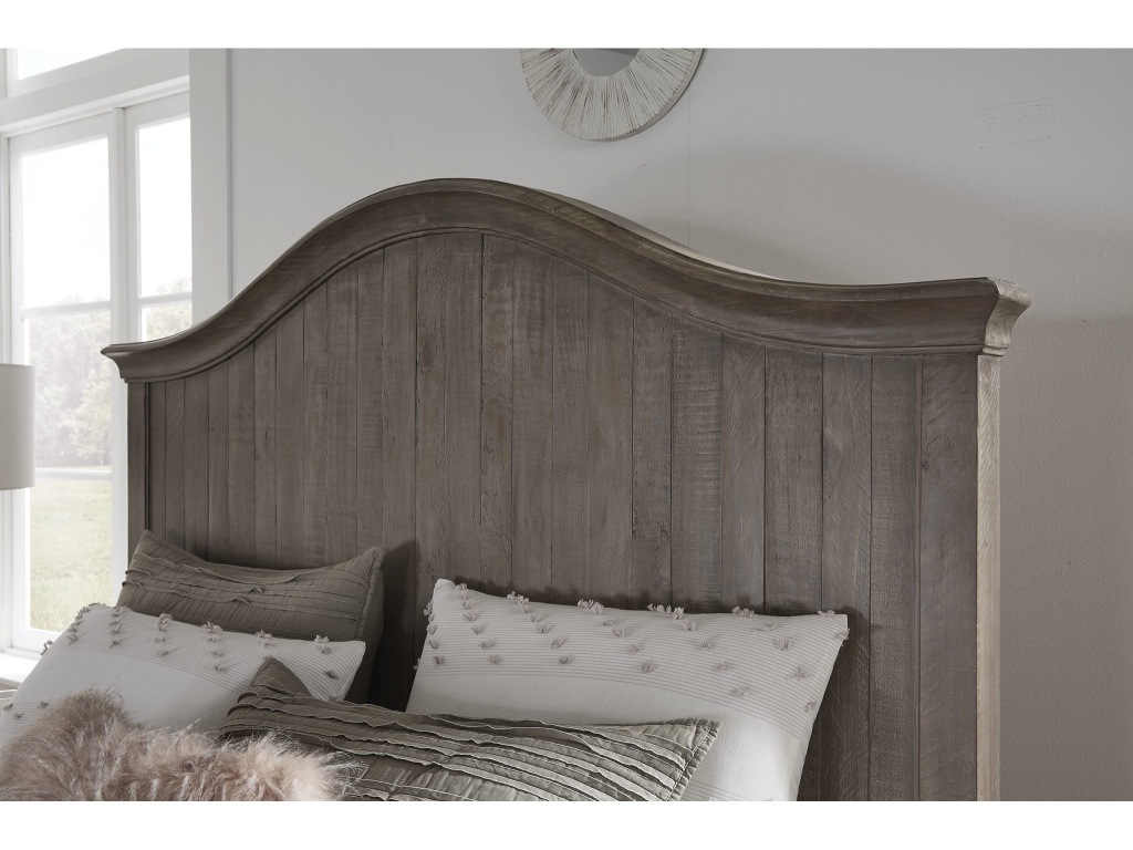 Ella Solid Wood Crown Bed in Camel - image 3