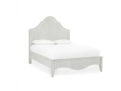 Ella Solid Wood Scroll Bed in White Wash - Alternative View