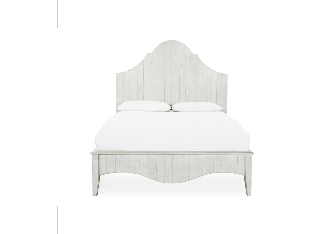 Ella Solid Wood Scroll Bed in White Wash - image 2