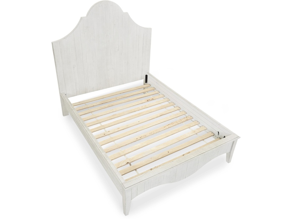 Ella Solid Wood Scroll Bed in White Wash - image 4