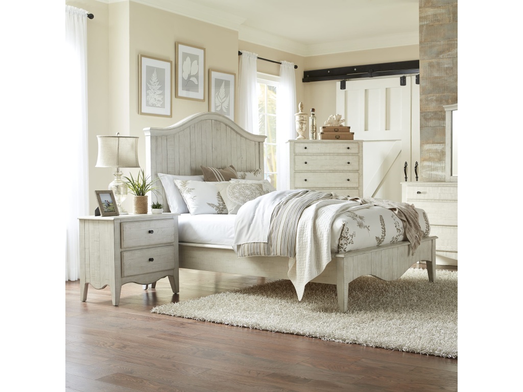 Ella Solid Wood Two Drawer Nightstand in White Wash - image 1
