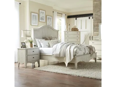 Ella Solid Wood Two Drawer Nightstand in White Wash