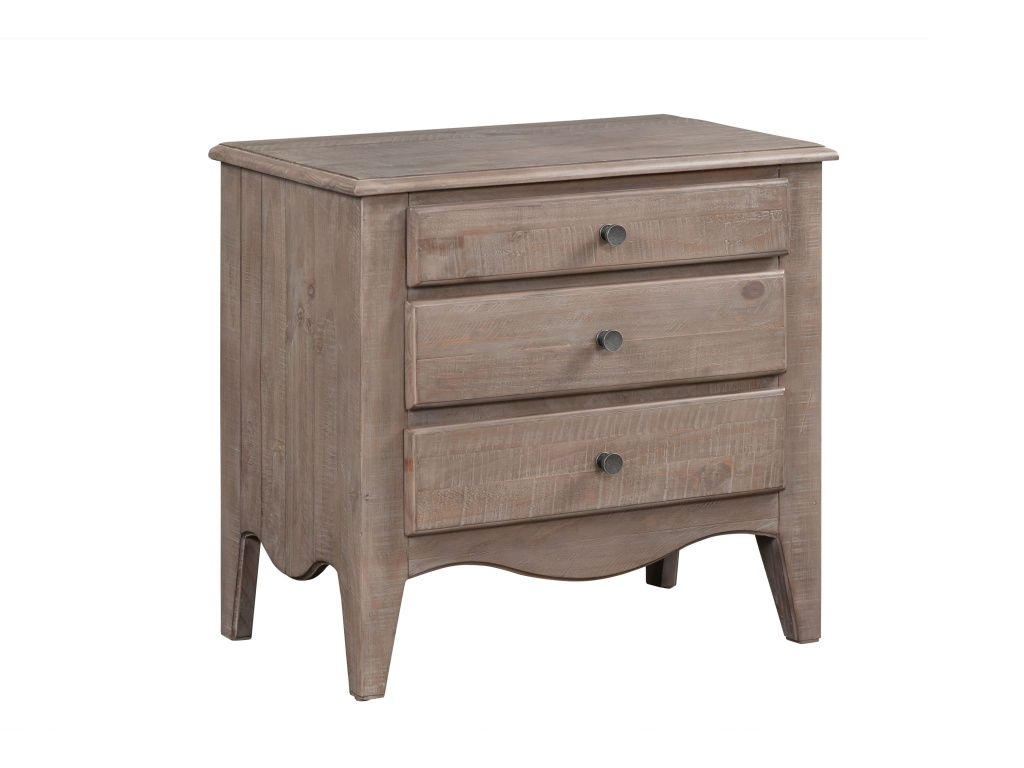 Ella Three-Drawer Nightstand in Camel - image 3