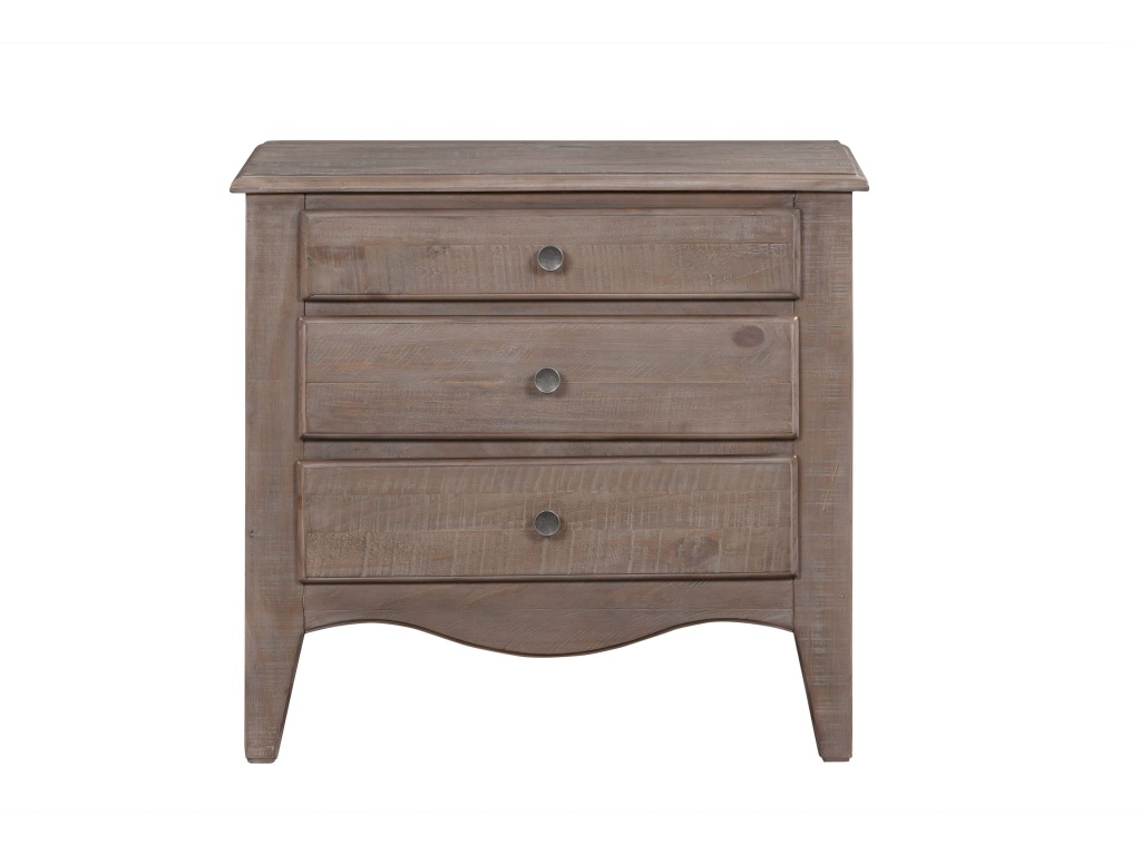 Ella Three-Drawer Nightstand in Camel - image 4