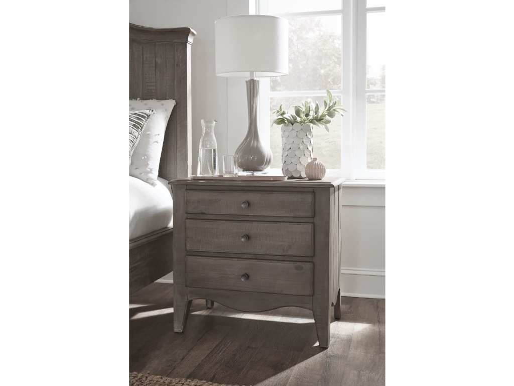 Ella Three-Drawer Nightstand in Camel - main image