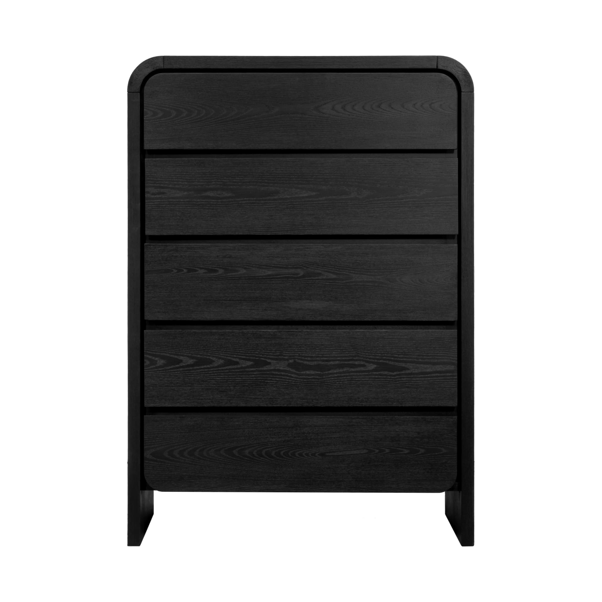 Elora Five Drawer Chest in Jet Black Ash - image 1