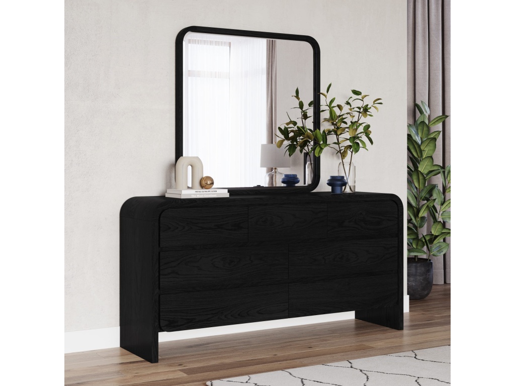 Elora Seven Drawer Dresser in Jet Black Ash - image 1