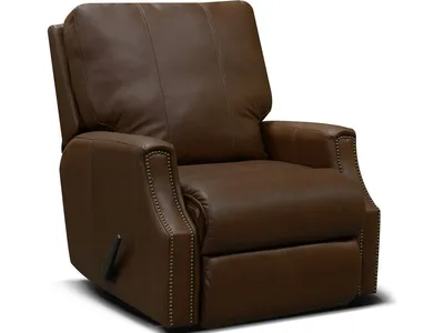 EZ1650 Leather Swivel Gliding Recliner with Nails
