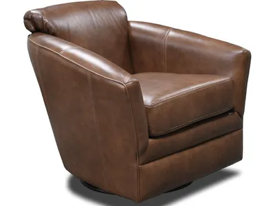 Lyra Leather Swivel Glider