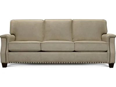 Salem Leather Sofa with Nails