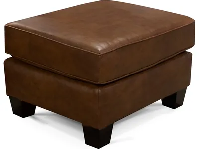 Salem Leather Ottoman