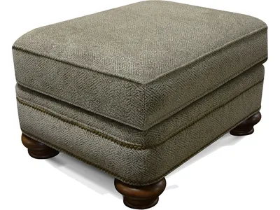 Reed Ottoman with Nails