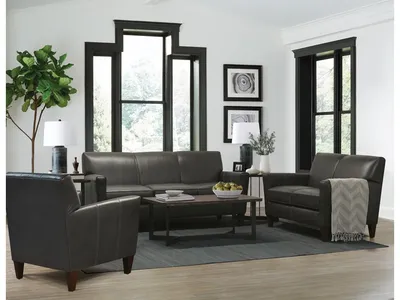 Collegedale Leather Loveseat