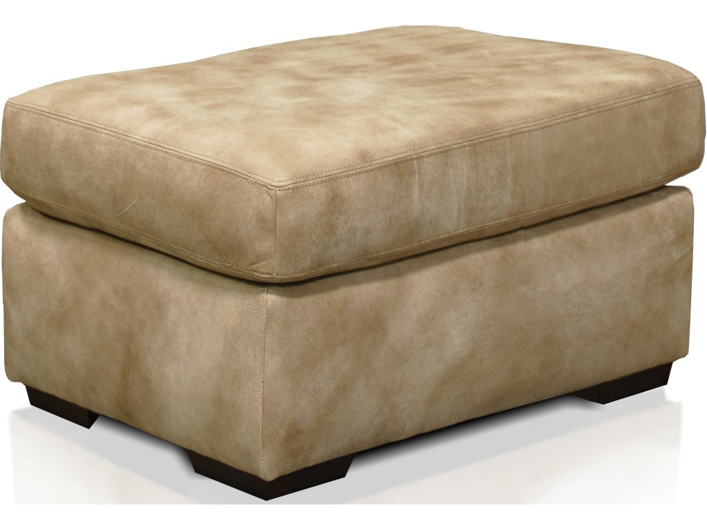 Drew Leather Ottoman - main image