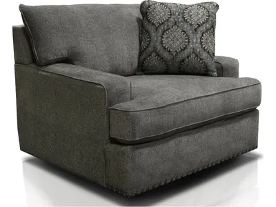 Emerson Swivel Chair with Nails