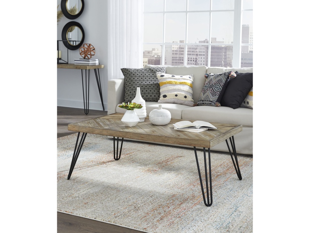 Everson Solid Fir Coffee Table in Sand Dollar - main image