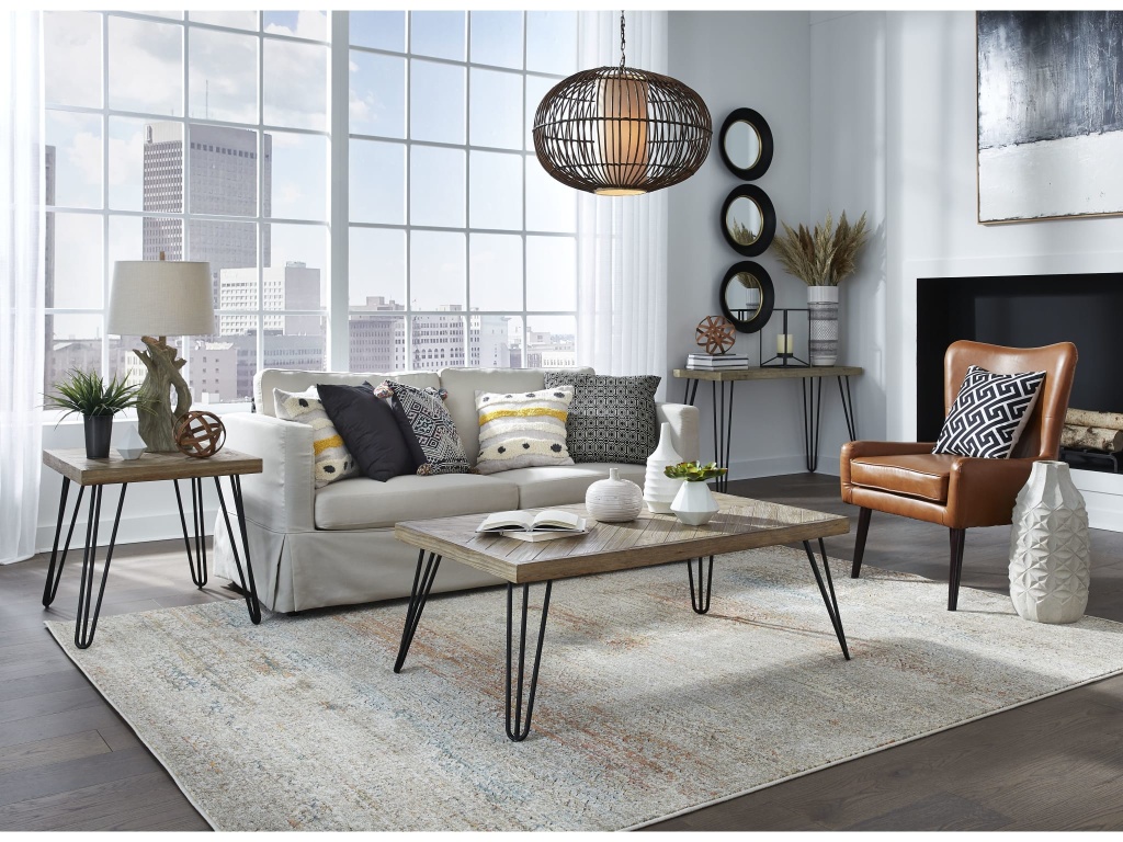 Everson Solid Fir Console Table in Sand Dollar - image 1