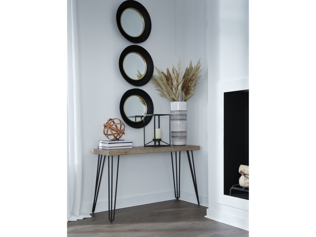Everson Solid Fir Console Table in Sand Dollar - main image