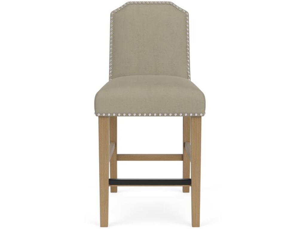 Clipped Top Upholstered Stool - image 3