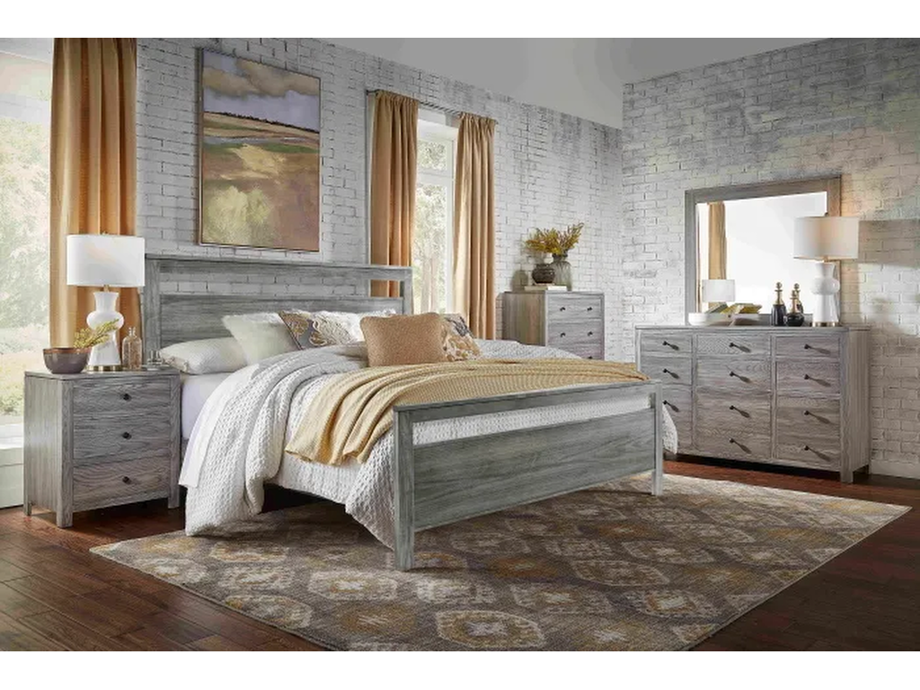 Modern Open Panel King Bed - image 1