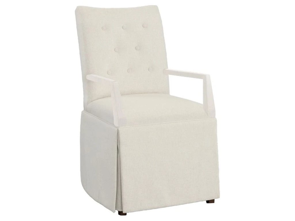 Concave Short Back Skirted Arm Chair  - main image