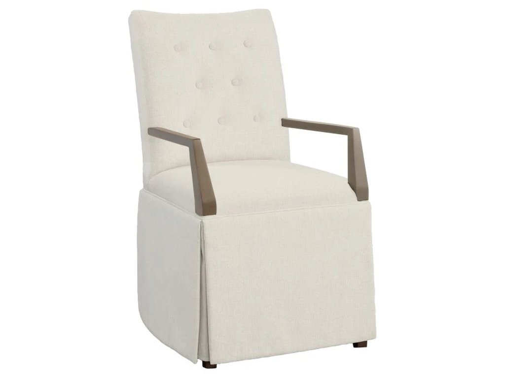Concave Short Back Skirted Arm Chair  - main image