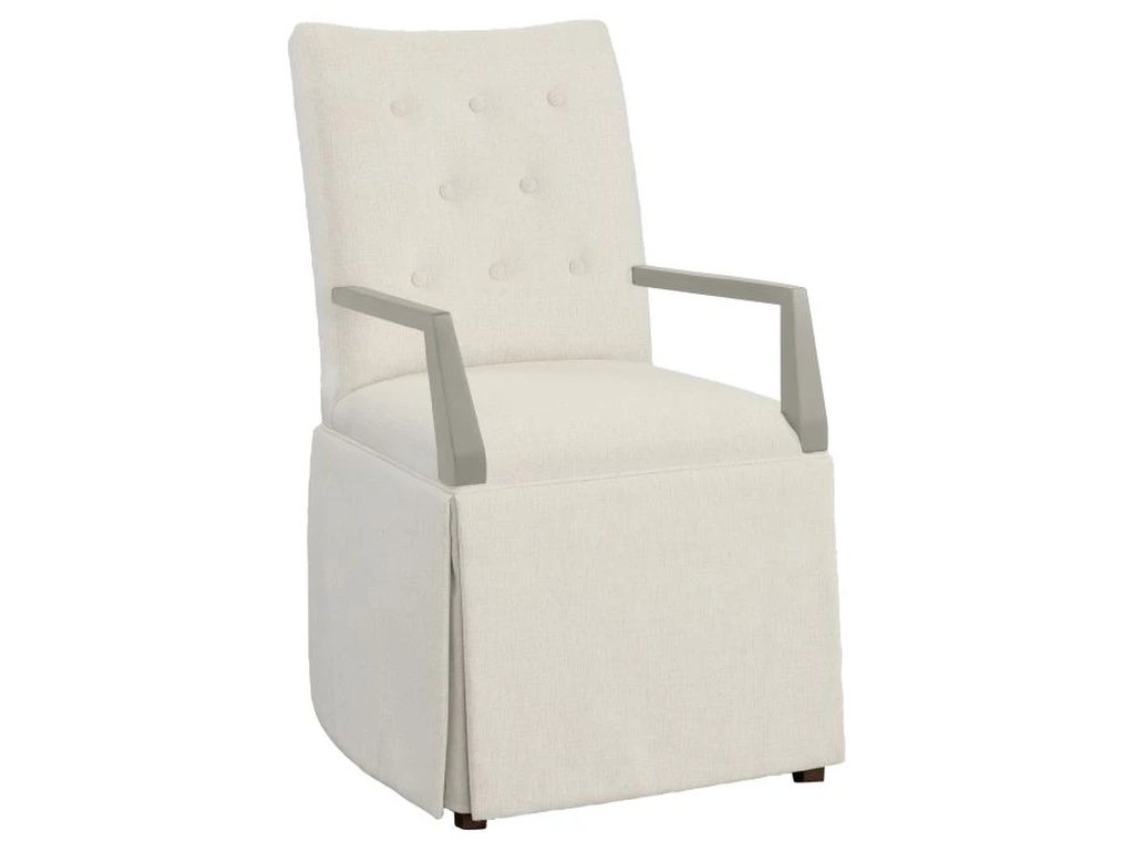 Concave Short Back Skirted Arm Chair  - main image