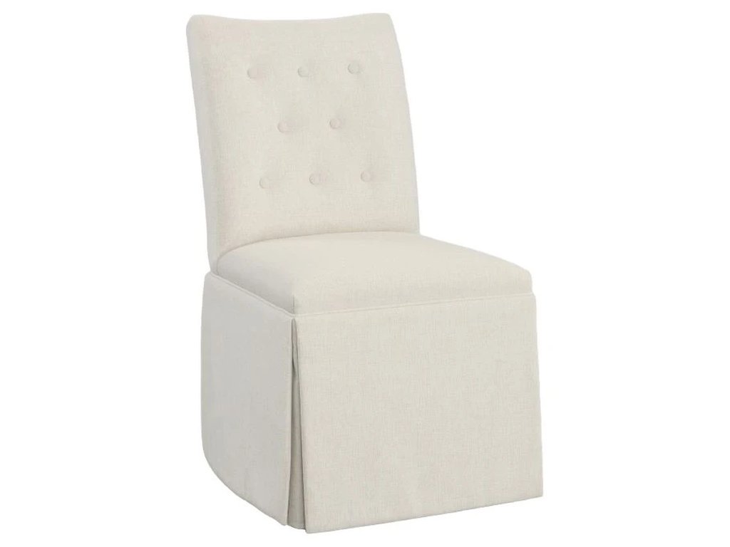 Concave Short Back Skirted Dining Chair  - main image