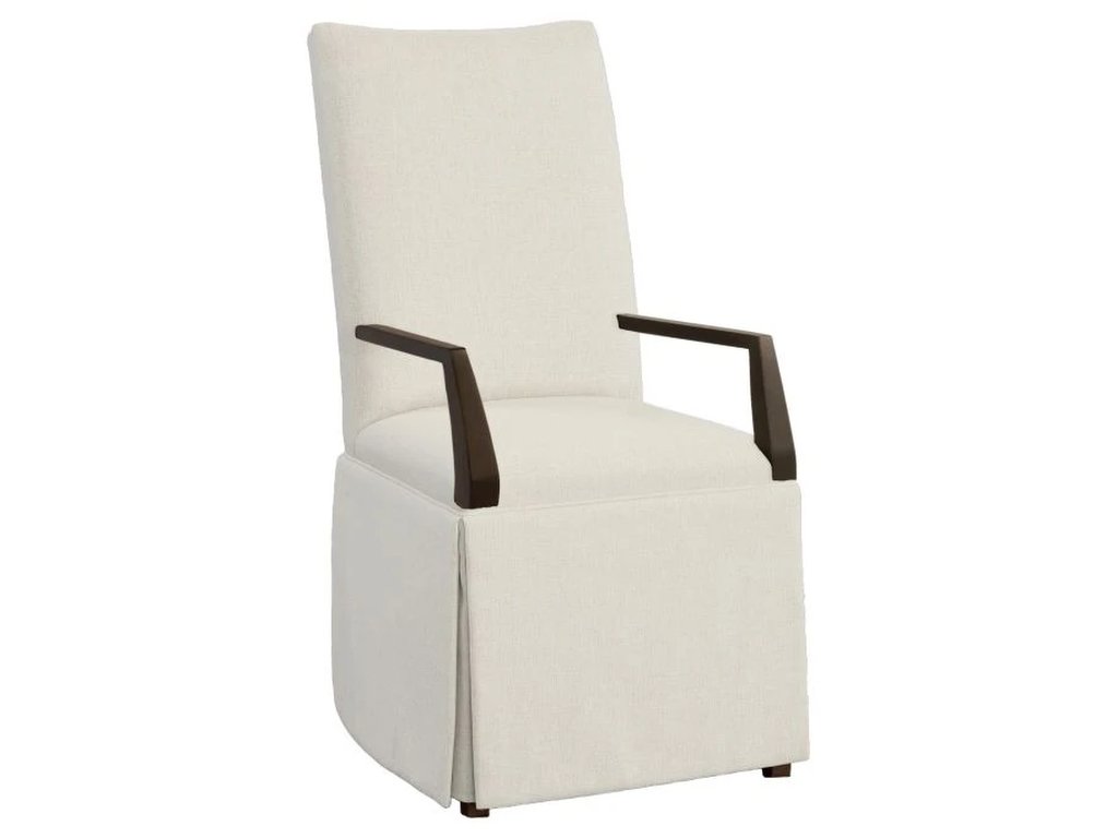 Concave Tall Back Skirted Arm Chair  - main image