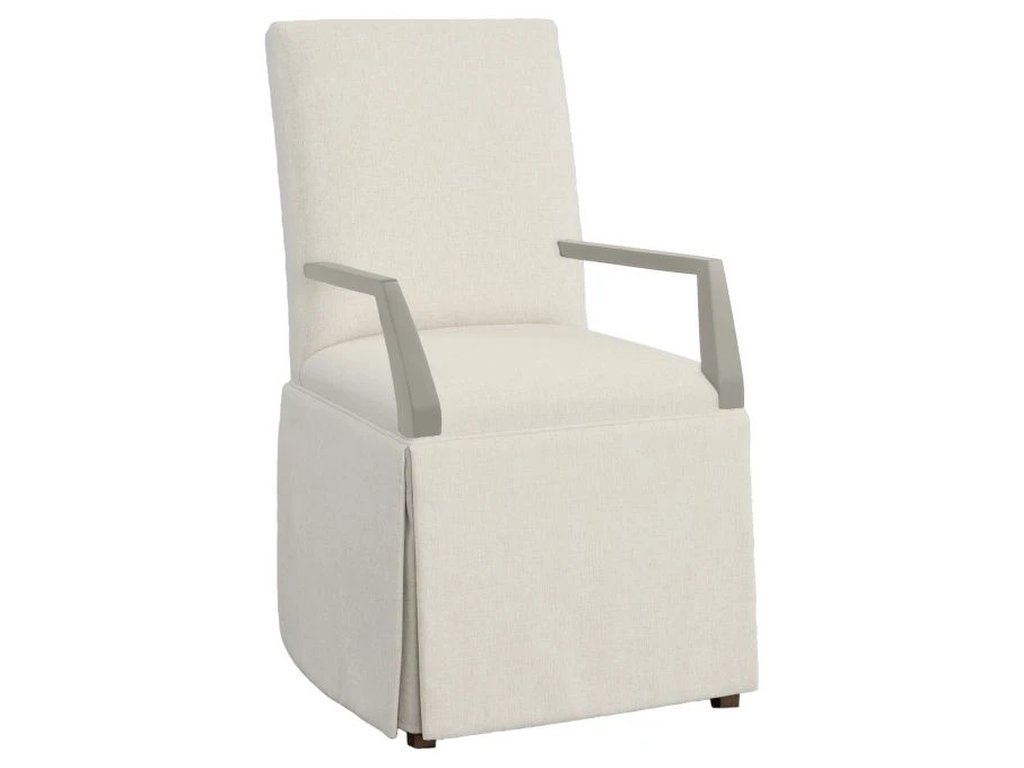 Straight Short Back Skirted Arm Chair  - main image