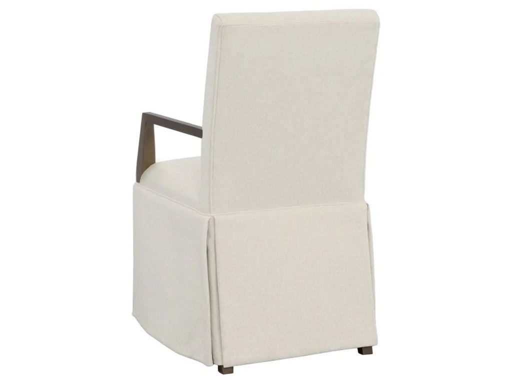 Straight Short Back Skirted Arm Chair  - image 1