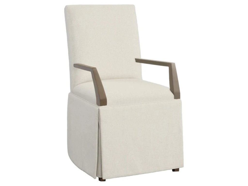 Straight Short Back Skirted Arm Chair  - image 1