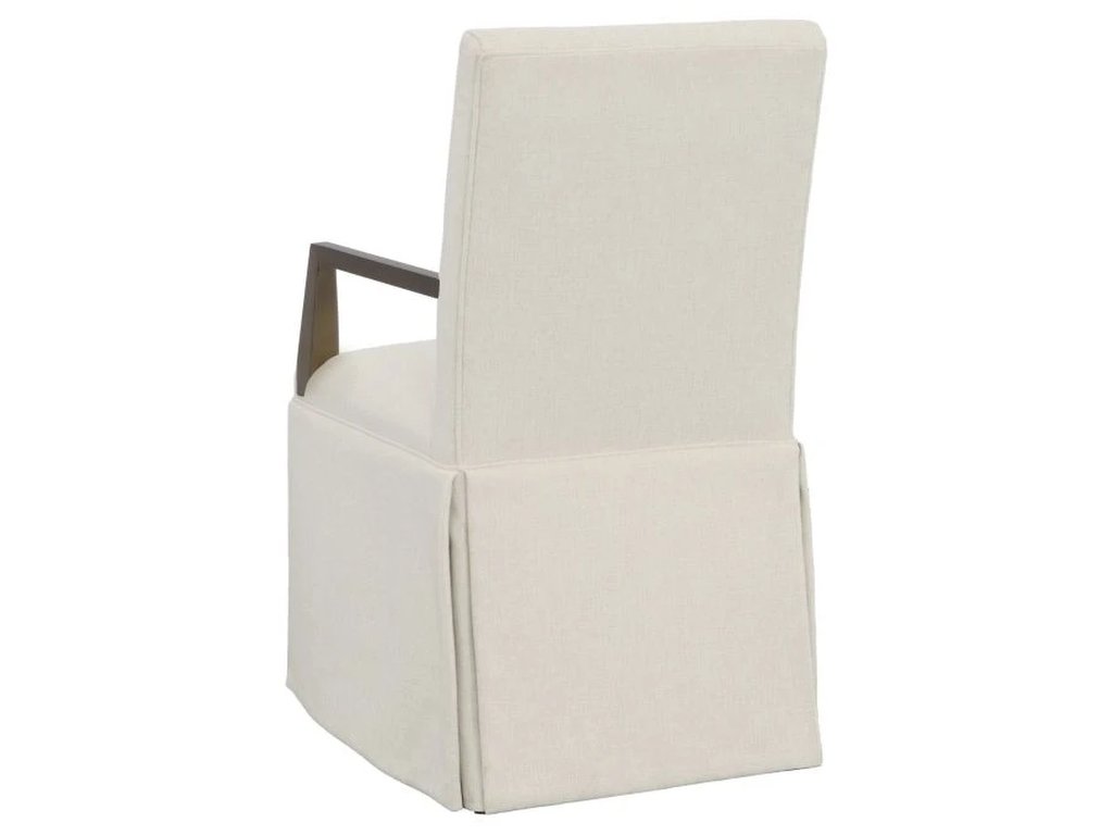 Straight Short Button Back Skirted Arm Chair  - image 1