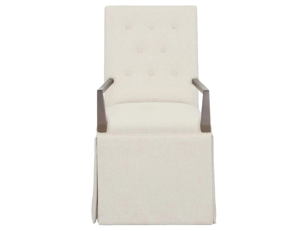 Straight Short Button Back Skirted Arm Chair  - image 4