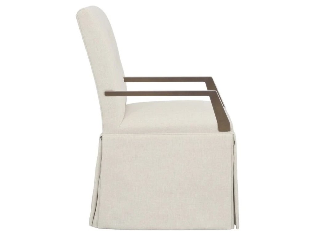 Straight Short Button Back Skirted Arm Chair  - image 3