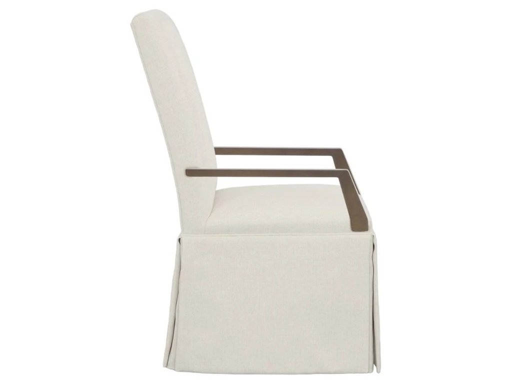 Straight Tall Back Skirted Arm Chair  - image 2
