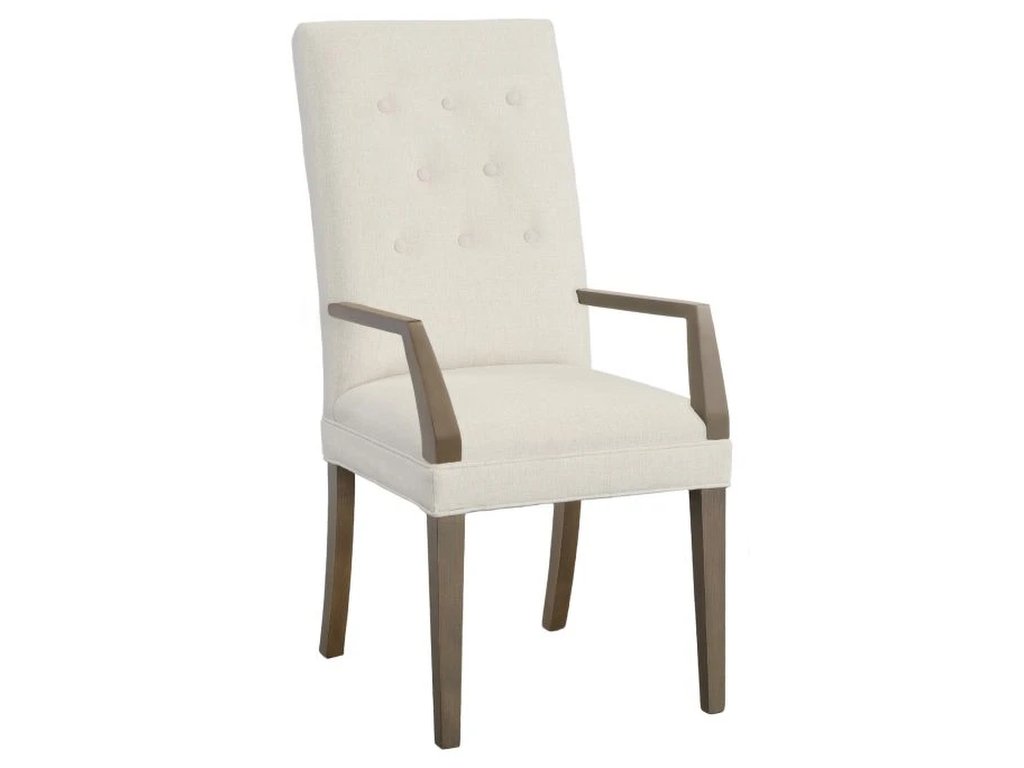 Straight Tall Button Back Arm Chair  - main image