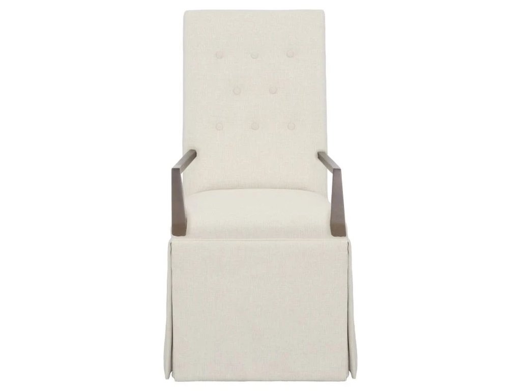 Straight Tall Button Back Skirted Arm Chair  - image 4