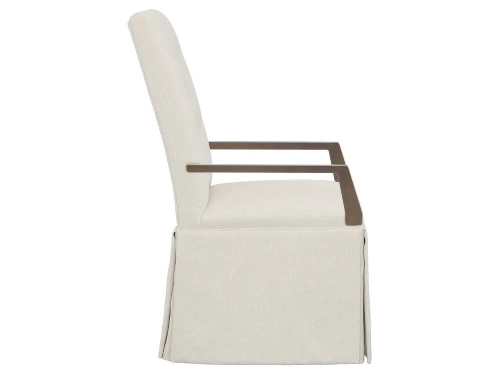 Straight Tall Button Back Skirted Arm Chair  - image 3