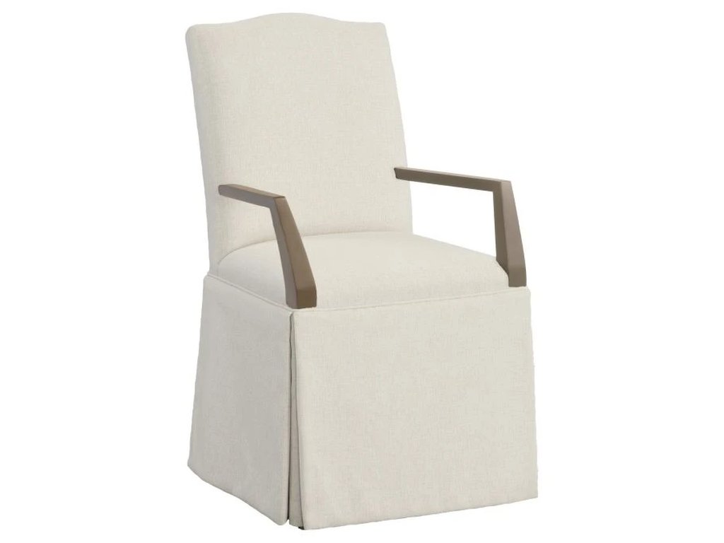 Camel Short Back Skirted Arm Chair  - main image
