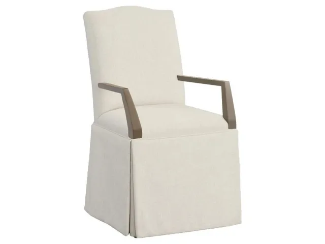 Camel Short Back Skirted Arm Chair 