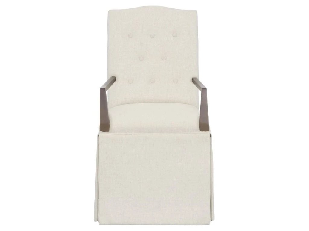 Camel Button Back Skirted Arm Chair  - image 3