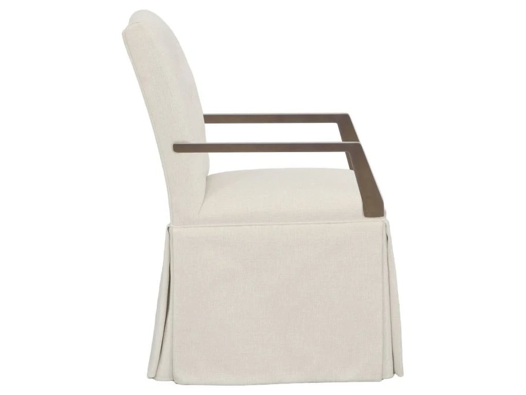 Camel Button Back Skirted Arm Chair  - image 3