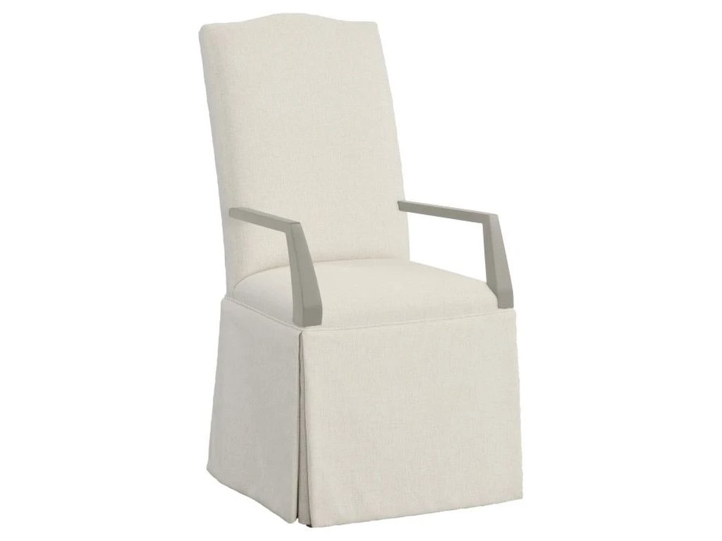 Camel Tall Back Skirted Arm Chair  - main image