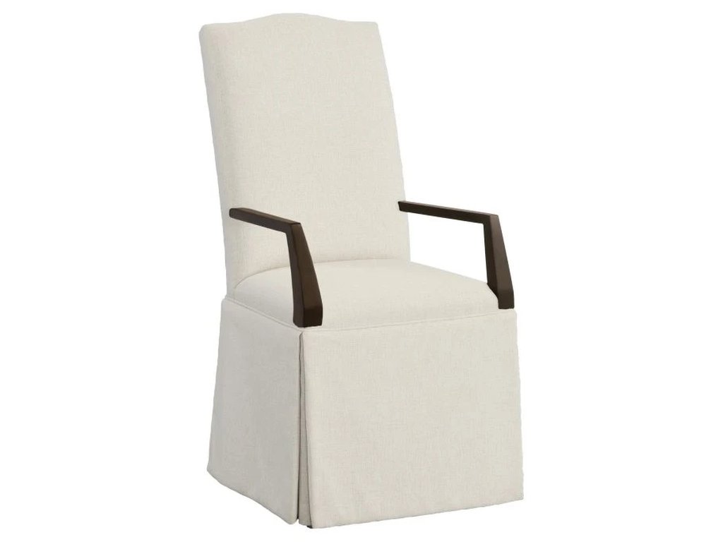 Camel Tall Back Skirted Arm Chair  - main image